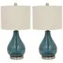 Decor Therapy MP1054 Table Lamp, Emerald Blue Green, 2 Count