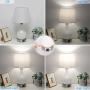 Bedside USB Touch Lamp 3 Way Dimmable Nightstand Side Table Lamp Boncoo Simple Elegant Desk Lamp with 2 USB Ports Night Light Lamp Glass Table Lamp for Bedroom Living Room A19 4000K Led Bulb Included