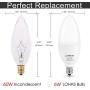 LOHAS E12 Candelabra LED Bulb, Dimmable Daylight Bulb 5000K, LED 6W Ceiling Fan Light Bulbs 60W Equivalent, Candelabra Base 550 Lumens for Chandelier Lighting Lamp Table Dinning Room Lighting, 6 Pack