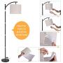 Tomshine Floor Lamp, Modern Floor Lamp Standing Industrial Arc Light with Hanging Lamp Shade, LED Floor Lamp for Living Room,Bedroom
