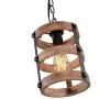 Giluta Circular Wood Pendant Light Farmhouse Kitchen Chandelier One-Light Rustic Industrial Edison Ceiling Light Hanging Light Fixtures for Dining Room Bedroom Bathroom (P0022)