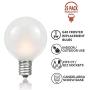 G40 Globe Replacement Bulbs with Frosted White, 1.5 Inch -5 Watt -Screw Base -Fits E12 and C7 Sockets, 25 Pack