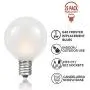 G40 Globe Replacement Bulbs with Frosted White, 1.5 Inch -5 Watt -Screw Base -Fits E12 and C7 Sockets, 25 Pack