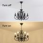 Ganeed Rustic French Country Chandelier,6 Lights Farmhouse Candle Iron Chandeliers,Vintage Metal Pendant Light Fixture for Kitchen Island,Dining Room,Bedroom Ganeed Rustic French Country Chandelier,6 Lights Farmhouse Candle Iron Chandeliers,Vintage Metal Pendant Light Fixture for Kitchen Island,Dining Room,Bedroom