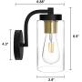 Wall Sconce 1 Light Bathroom Vanity Lighting with Clear Glass Shade Indoor Modern Wall Light Mount Light Suitable for Bathroom & Living Room