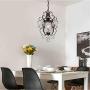 Riomasee Plug in Chandelier Mini Bronze Chandeliers 1 Light Elegant Chandelier Crystal Iron Ceiling Light Fixture for Bedroom,Girls Room,Bathroom