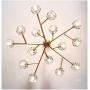 SILJOY Mid-Century Sputnik Chandeliers DNA Chandelier Creative Gold Globe Chandelier Dimmable with 15 Light for Living Room Dining Room