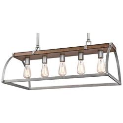 Westinghouse Lighting 6351700 Oak Lane Five-Light Indoor Chandelier, Barnwood & Galvanized Steel