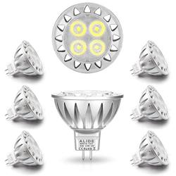 ALIDE MR16 Led Bulbs 6000K Daylight Bright Cool White 5W,Replace 20W 35W Halogen Equivalent,12V MR16 GU5.3 Low Voltage Bulb for Outdoor Landscape Track Ceil Lighting,Not Dimmable,450lm,38 Deg,6 Pack