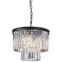 Saint Mossi Modern K9 Crystal Raindrop Chandelier Lighting Flush Mount LED Ceiling Light Fixture Pendant Lamp for Dining Room Bathroom Bedroom Livingroom 6 E12 Bulbs Required H14'' X D18''
