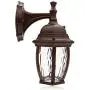 Maxxima LED Outdoor Wall Light, Aged Bronze w/Clear Water Glass, Photocell Sensor, 580 Lumens, 3000K Warm White, Dusk to Dawn Light Sensor, Brown