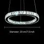 Modern Crystal Chandelier Lighting One Ring Adjustable LED Pendant-Light Dining Room Ceiling Light Fixtures-Dimmable Light Source(7.9 7.9 in)