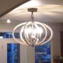 Springzouk 6 Light Wooden Chandelier,D80106 Super Easy Install,Very Classy and Antique Looking (Vintage Wooden Grey)