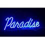 Neon Signs Blue Paradise Beer Bar Bedroom Neon Light Handmade Glass Neon Lights Sign for Bedroom Office Hotel Pub Cafe Recreation Room Wall Decor Night Light(14''x6'')