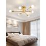 SILJOY Modern Sputnik Chandelier Gold Creative Molecular Ceiling Light Glass Globe Chandeliers Dimmable for Living Room Dining Room