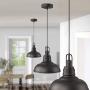 Zeyu Farmhouse Pendant Light, 1-Light Industrial Hanging Light Fixture 11-inch, Oil Rubbed Bronze Finish, 016-1 ORB