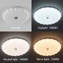 Dimmable LED Ceiling Light, LED Flush Mount Fixture with Remote Control, 13.4in Round LED Ceiling Lamp, for Living Room, Bedroom, Hotel, 27W LED Ceiling Lamp,3 Light Color Changeable(3000K-6000K)