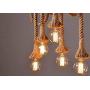 SUSUO Lighting Retro 6 Lamp Hemp Rope Chandelier Twisted Flaxen Rope Country Style Pendant Lights (#1)