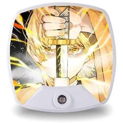 MPJTJGWZ Demon Slayer Anime Character Plug-in LED Night Light Lamp Agatsuma Zenitsu Night Light for Home Decor