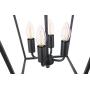 Homenovo Lighting Marden 4-Light Chandelier, Industrial Style Lighting for Entryway,Hallway and Dining Room - Matte Black Finish