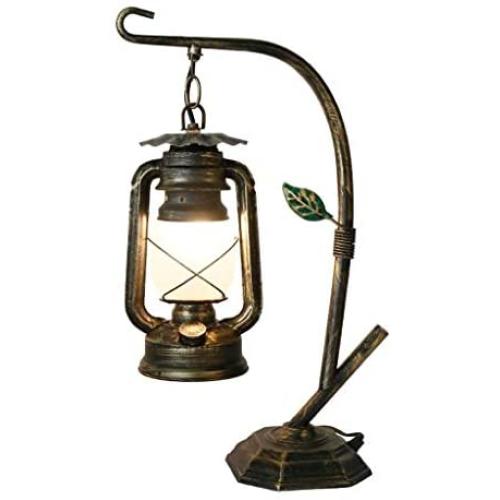 Table Lamps Vintage-Look Table Lamp Novelty Desk Lamp Rustic Lantern Table Lamp Living Room Bedroom Table Lamps Iron Table Lamp Table Lamps Desk Lamps Reading Lamps