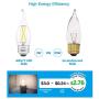 AIELIT E26 LED Chandelier Light Bulbs 5000K,2W(25W Equivalent), Bright White, Dimmable (0 - 100%), Clear Flame Tip LED Candelabra Bulb for Hallway, Entryway, Porch Cage-Style Ceiling Lamp 4-Pack