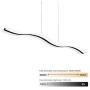 Create For Life Modern Wave LED Pendant Light Dimmable Fixture Modern LED Chandelier LED Hanging Light Fixture for Contemporary Living Room Dining Room Kitchen Island Table(Dimmable Remote Control)