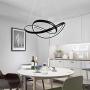LightInTheBox 44w Modern Minimalism, Nordic LED Chandelier Pendant Light Chic Circular Ring Irregular Contemporary Hanging Lighting Fixture for Living Dining Room Bedroom Warm White