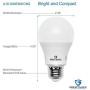 Great Eagle A19 LED Light Bulb, 9W (60W Equivalent), UL Listed, 3000K (Soft White), 750 Lumens, Non-dimmable, Standard Replacement (4 Pack)