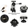 GRUSTRUST Retro Flush Mount Ceiling Light Black 8 Lights E26 Base Middle Ages Sputnik Chandeliers Ceiling Light Fixture for Dining Room, Living Room and Bedroom(Bulbs not Included)