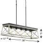 Briarwood Collection Whitewashed Five-Light Farmhouse Linear Chandelier
