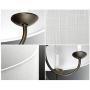 Progress Lighting P4217-20 5-Lt. Chain Hung Fixture Off-White Linen Fabric Shade,Antique Bronze