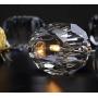 NOXARTE Brass Globe Chandelier Modern Pendant Light Fixture with Clear Crystal Shade for Dining Living Room 8 Lights