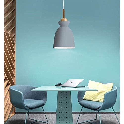 LAKIQ Modern Mini Colorful Pendant Light Nordic Lovely Hanging Ceiling Lighting Kitchen Island Lights for Dining Room Restaurant Bar Living Room (Grey) LAKIQ Modern Mini Colorful Pendant Light Nordic Lovely Hanging Ceiling Lighting Kitchen Island Lights for Dining Room Restaurant Bar Living Room (Grey)