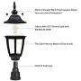FUDESY 2-Pack Outdoor Post Light Pole Lantern Lighting Fixture with E26 Socket 3000K LED Edison Filament Bulb Included (Corded-Electric), Anti Corrosion Plastic Materials, Black, FDS2543B