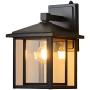 LANFU Wall Sconce as Porch Light, 1105 Lumen, Aluminum Housing Plus Glass, Matte Finish, Outdoor Rated