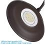 LEONLITE LED 14 Inch Gooseneck Barn Light, 4800lm 3000K Wet Location Rated, Photocell Included Swivel Head Dusk to Dawn Outdoor Wall Light, 40W Equivalent 250W ETL Certified, 5 Years Warranty-Brown