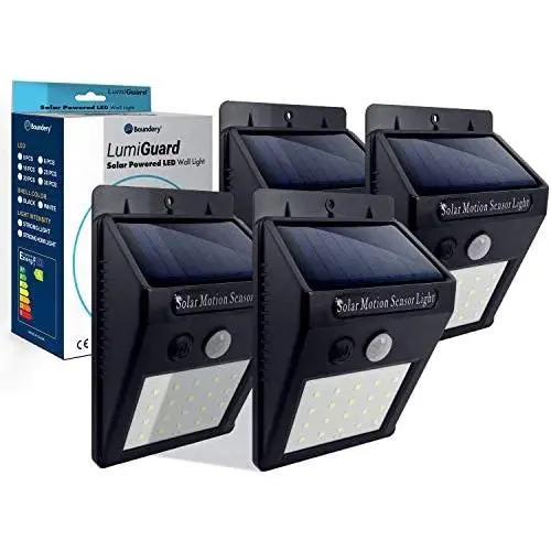 LumiGuard Solar Motion Sensor Light Outdoor - 200lm LED Wireless Waterproof Motion Sensor Light Ourdoor - Solar Lights Outdoor Motion Sensor for Yard, Pool Deck, Garden, Stairs (4 Pack) LumiGuard Solar Motion Sensor Light Outdoor - 200lm LED Wireless Waterproof Motion Sensor Light Ourdoor - Solar Lights Outdoor Motion Sensor for Yard, Pool Deck, Garden, Stairs (4 Pack)