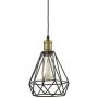 YOBO Lighting Vintage Oil Rubbed Bronze Polygon Wire Pendant Light Art Deco YOBO Lighting Vintage Oil Rubbed Bronze Polygon Wire Pendant Light Art Deco