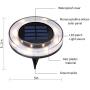 Solar Lights Outdoor, Newest Design Solar Disk Lights Outdoor, Waterproof Patio Garden Pathway In-Ground Lights - Warm White(4 Pack)