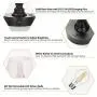 Touch Control Table Lamp Dimmable Bedside Lamp with USB Charging Port, Boncoo Nightstand Lamp Resin Table Lamp with A19 LED Bulb, Modern Desk Lamp Simple Night Light for Living Room Bedroom Guest Room