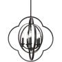 VINLUZ 5-Light Farmhouse Chandeliers Lighting Fixtures Globe Sphere Dining Room Hanging Lamp, Rustic Pendant Lights Orbit Ceiling Light Fixtures for Foyer Kitchen Island Entryway