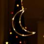 NOAHFUN Icicle String Fairy Light - Moon Star Fairy Curtain Lights - Window Plug-in Curtain Lamp with Remote Control for Bedroom Patio, Wall, Christmas Decor, Wedding, Party, Indoor and Outdoor