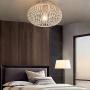 YLONG-ZS Industrial Ceiling Light Fixture Semi-Flush Mount for Dining Room, Bedroom, Cafe, Bar, Corridor, Hallway, Entryway, Passway,White Finish