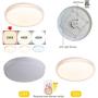 16.5 Inch Modern LED Flush Mount Ceiling Light Round 30W 2445lm Dimmable Light for Bedroom Dining Room Kitchen,Warm White 3000K