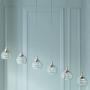 Encircled Crystal Chrome Large Multi Light Linear Pendant Chandelier 45 1/4'' Wide Modern Crystal Bead Clear Glass Shades 6-Light Fixture for Kitchen Island Dining Room - Possini Euro Design