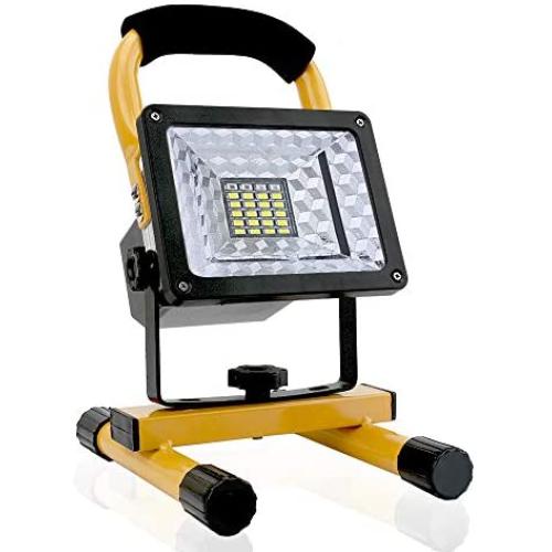 [15W 24LED] Spotlights Work Lights Outdoor Camping Lights, Built-in Rechargeable Lithium Batteries (with USB Ports to Charge Mobile Devices)