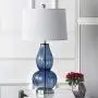 Safavieh Lighting Collection Mercurio Blue Double Gourd 28.5-inch Table Lamp (Set of 2)