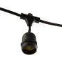 Bulbrite 14 ft, 10-Socket Decorative Kit with Clear Incandescent STRING10/E26/BLACK-S14KT Indoor and Outdoor String Lights, Foot, Black
