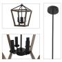Neady 4-Light Hanging Pendant Light Adjustable Height Chandelier Rustic Metal Pendant Light for Bedroom Kitchen Island Livingroom Farmhouse Foyer